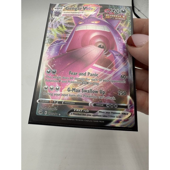 Pokemon Card - Gengar VMAX Fusion Strike 157/264 Ultra Rare - Picture 6 of 10